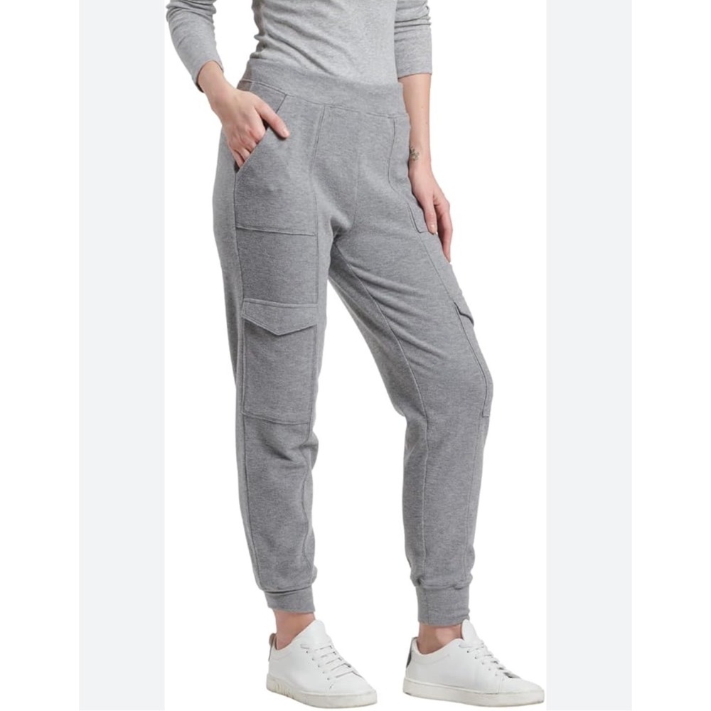 Splendid Collection Women's Grey Cargo Fleece‎ Jogger Pants Size Large NWT